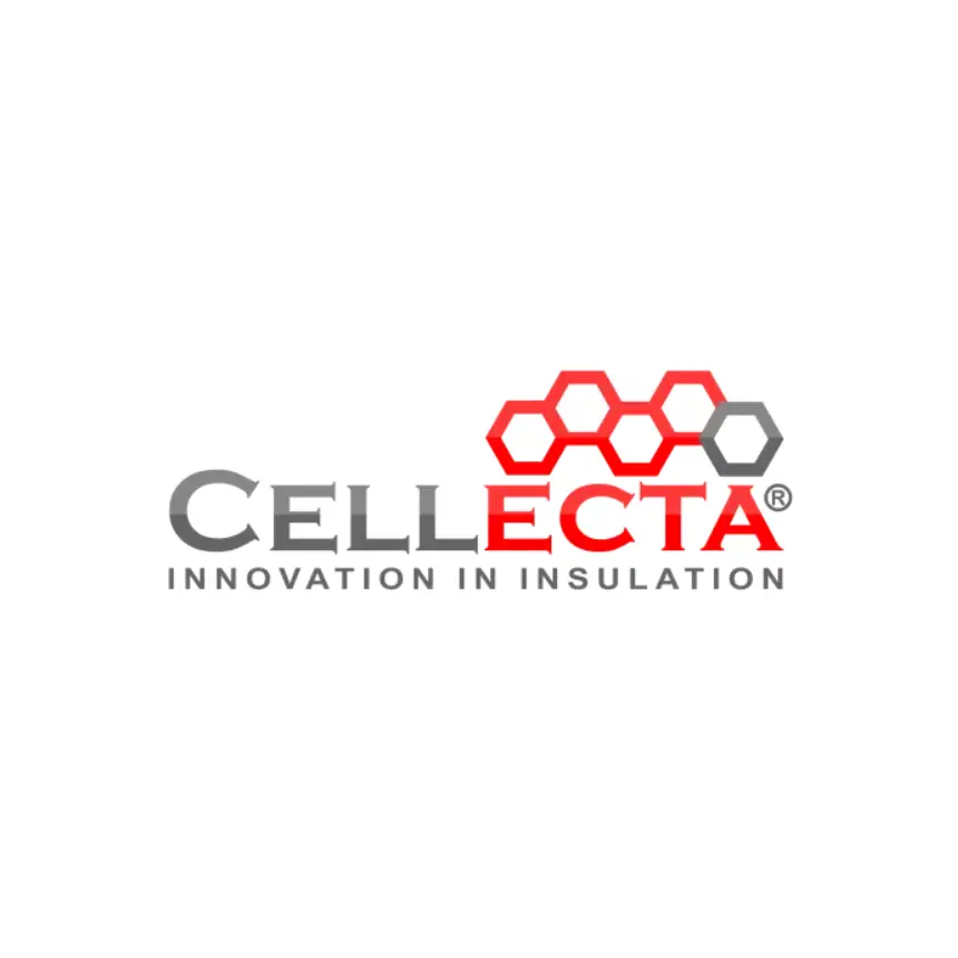 Cellecta Innovation in Insulation logo, representing thermal insulation panels for underfloor heating installations